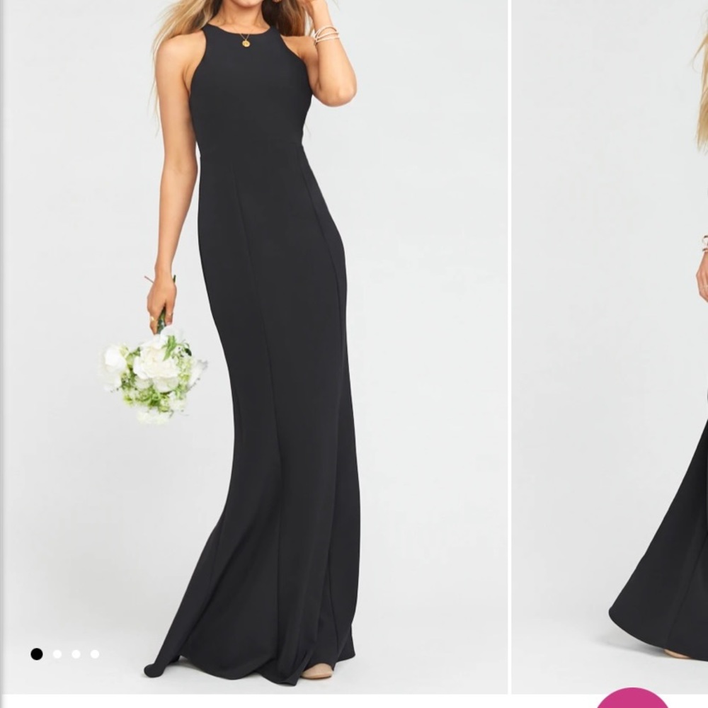 Chicago High Neck Gown ~ Black Stretch Crepe